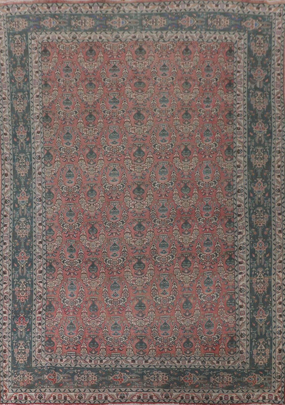 Over-Dyed Pink Traditional Area Rug 10x13 Hand-knotted Wool for Living Room gallery