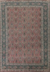 Over-Dyed Pink Traditional Area Rug 10×13 Hand-knotted Wool for Living Room