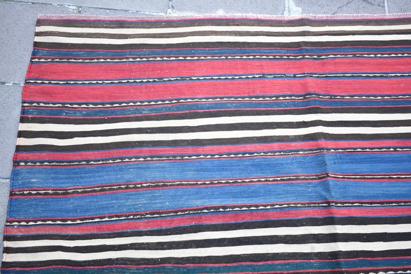 Fabulous Antique Caucasian Rug 75'' x 117'' Collector Item Great Colors Worn Rug gallery