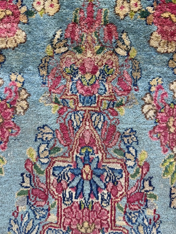 Vintage Beautiful Hand Knotted Distressed Low Pile Oriental Kerrmann Wool Rug gallery