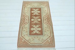 Vintage Turkish Rug Carpet Door Mat Bedroom Kelim Tapis Teppich 32″x53″ AreaRugs