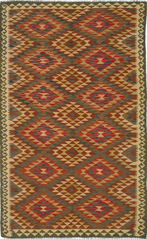 Vintage 5'1" x 8'3" Traditional Wool Hand Woven Oriental Area Rug
