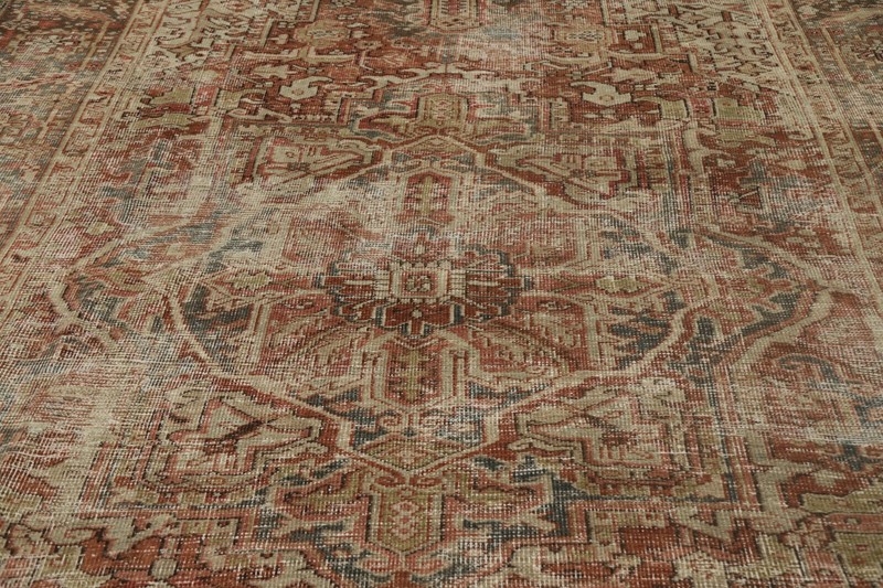 Pre-1900 Rust Wool Hand-knotted Vegetable Dye Traditional Antique Area Rug 8x12 gallery