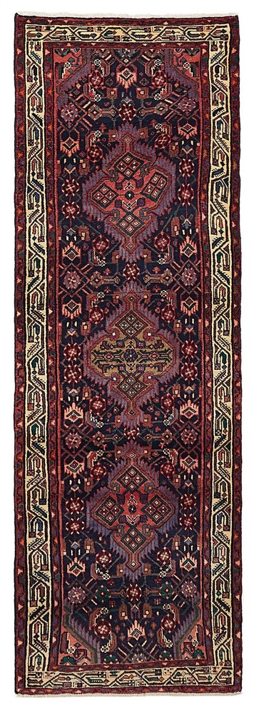3'0" x 9'6" Vintage Hand-knotted Runner Rug Traditional Oriental Wool Carpet