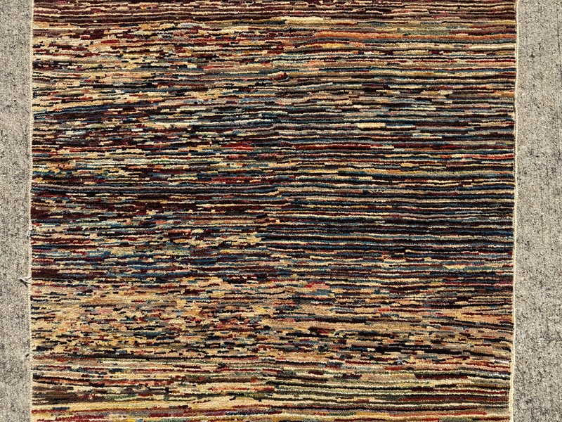 3x5 VINTAGE ORIENTAL RUG WOOL HAND-KNOTTED HANDMADE geometric tribal gabbeh fine gallery