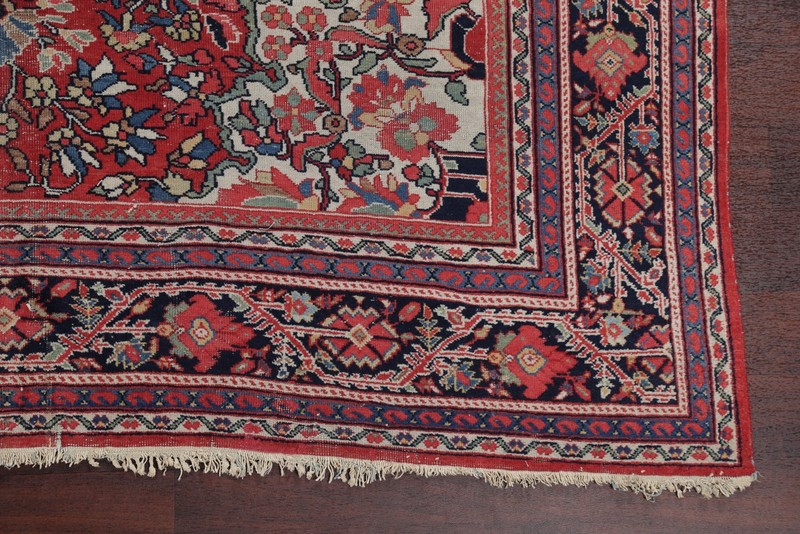 Antique Traditional Area Rug 7x10 Ft Hand-Knotted Medallion Red Wool Carpet gallery