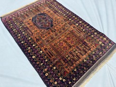 3x5Ft Antique Afghan Hand Knotted Tribal Rug Oriental Geometric Medallion Carpet