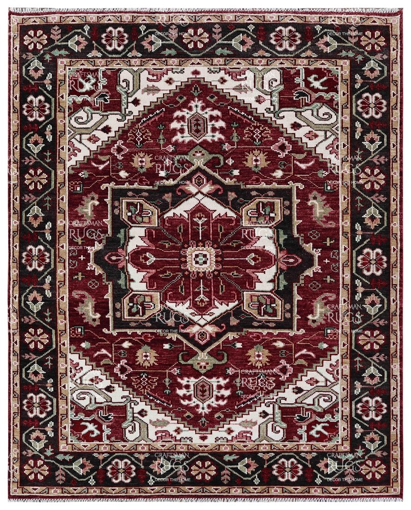 8x10 Hand made Traditional Living Area Rugs, Contemporary Floor Carpet