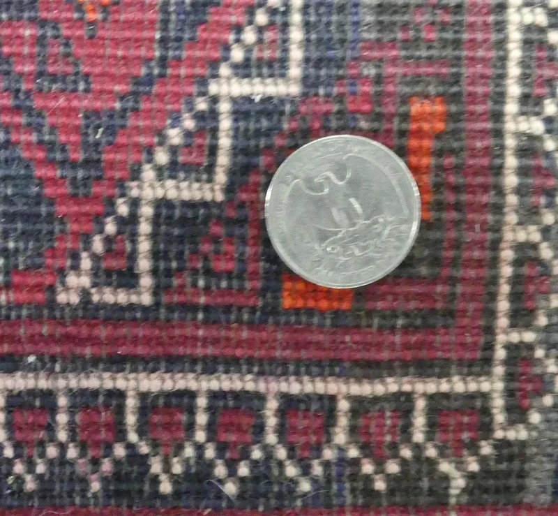 Vintage Hand Woven Tribal Rug Medallions 6’3” X 3’9” Red Runner antique gallery