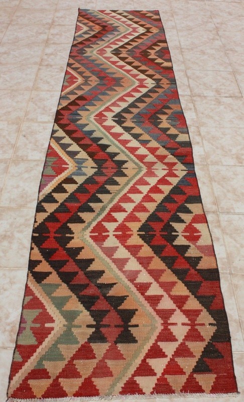 KILIM RUNNER RUG 2.5x10.5, TURKISH KILIM RUNNER RUG 29"x 125", KELIM RUG 2x10 gallery