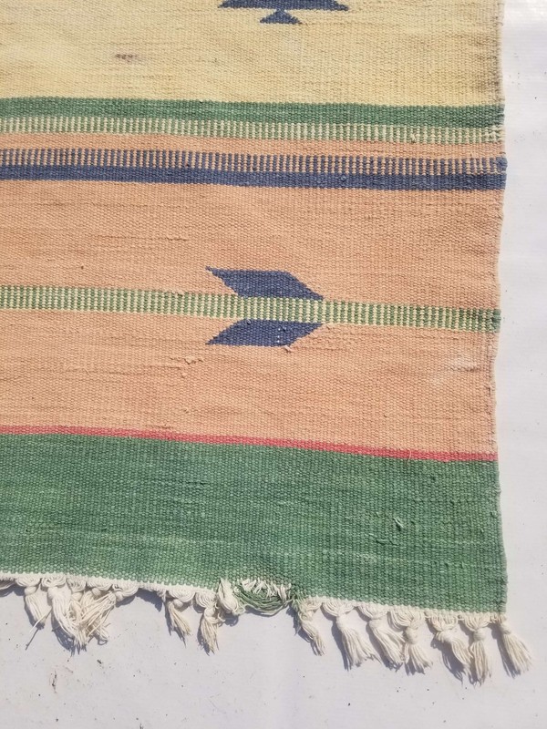 Distressed Vintage Handmade Traditional Multicolor Kilim Rug Carpet 182x113cm gallery