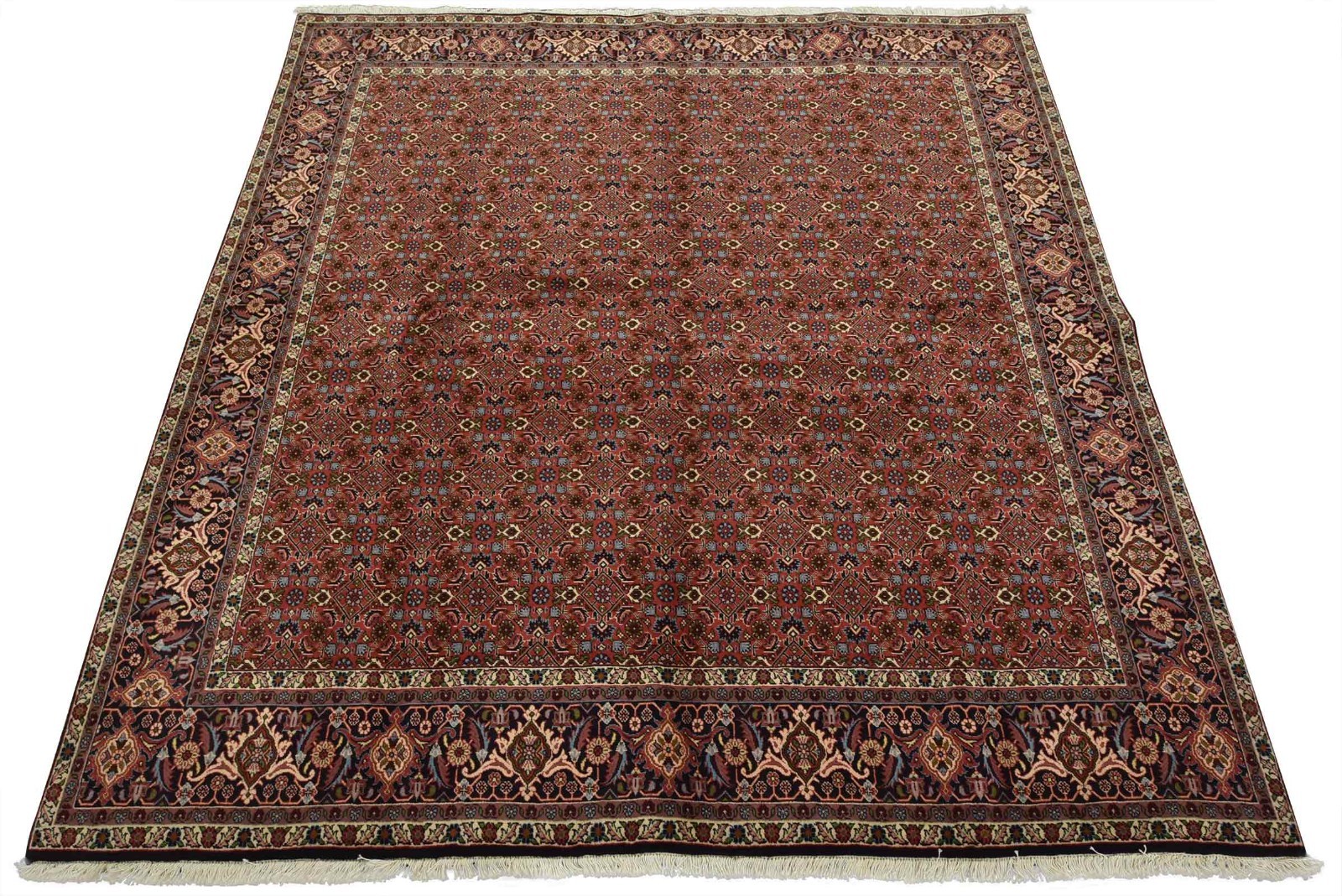 Bidjar Rug 8’2” x 8’5” Red Wool Vintage Traditional Hand-Knotted Carpet gallery
