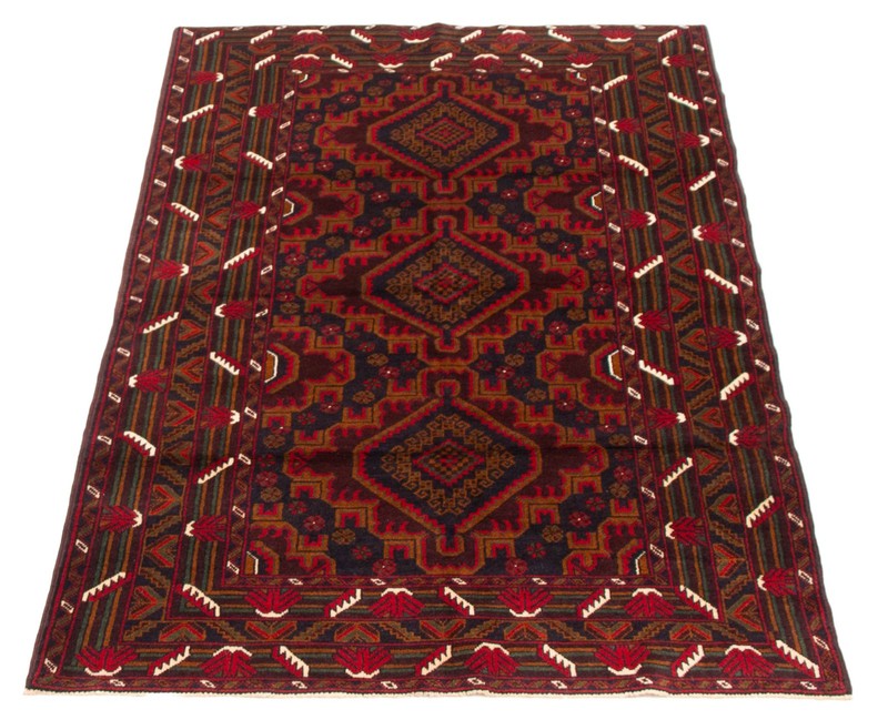 Vintage 3'11" x 6'4" Traditional Hand Knotted Vegetable Dye Wool Area Rug gallery