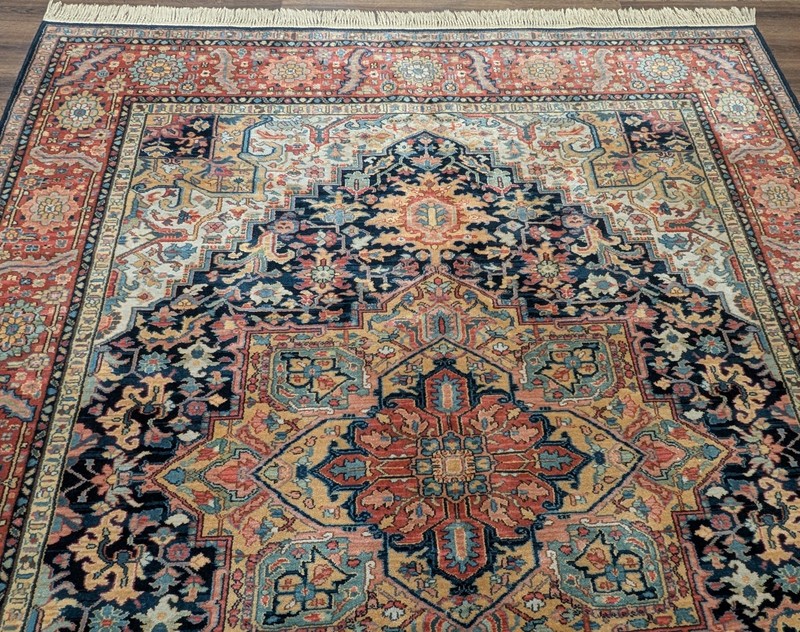 Karastan Rug 8.8 x 10.6, Navy Heriz #700/701, Wool, Discontinued gallery