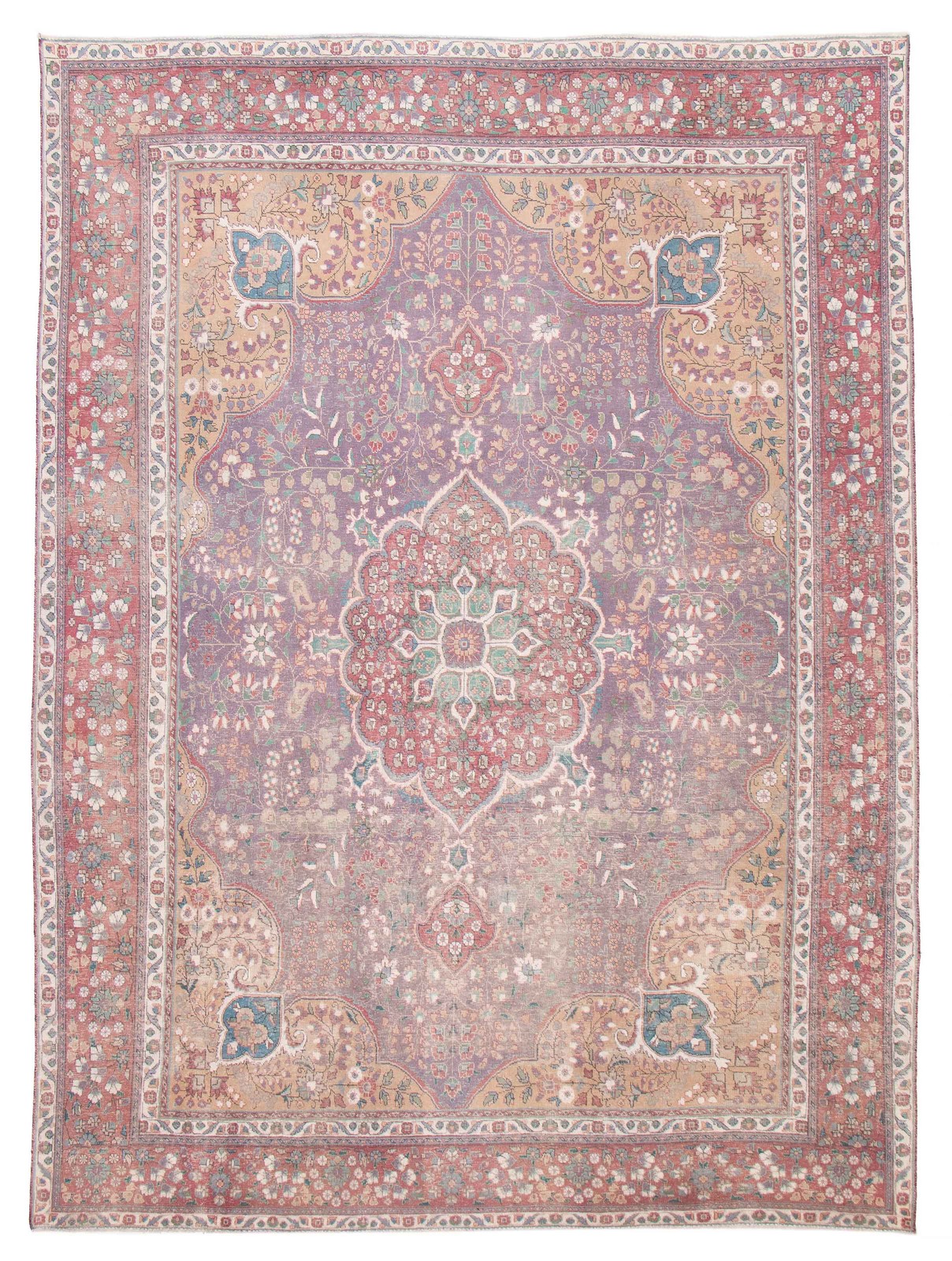 Vintage Traditional Hand-Knotted Area Rug 9'6" x 12'8" Oriental Wool Carpet gallery