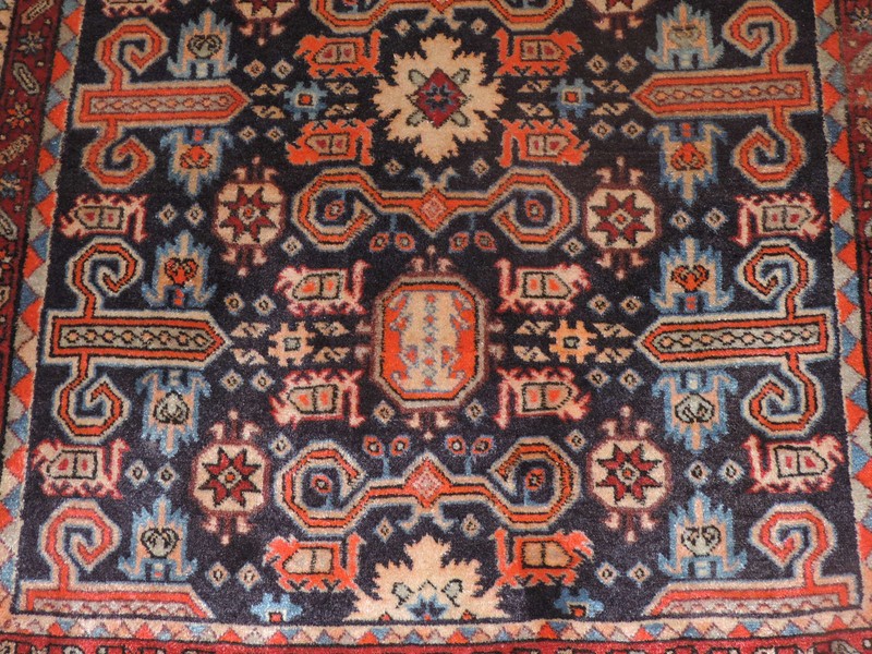 4x10ft. Handmade Caucasian Perpedil Wool Runner gallery