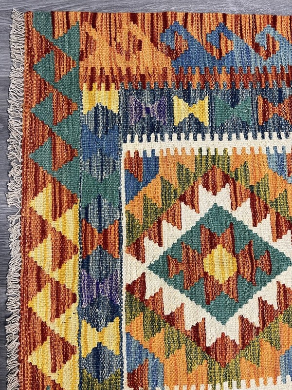 Vintage Kilim Traditional Hand Made Oriental Wool Kilim 5ftx3.2ft 152cmx102cm gallery