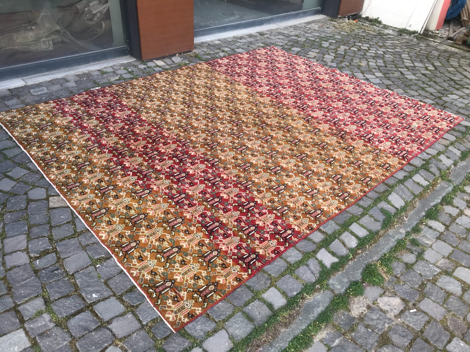 Bohemian Large Rug, Turkish Vintage Rug, Handmade Wool Rug, 7,5 x 9,9 ft gallery