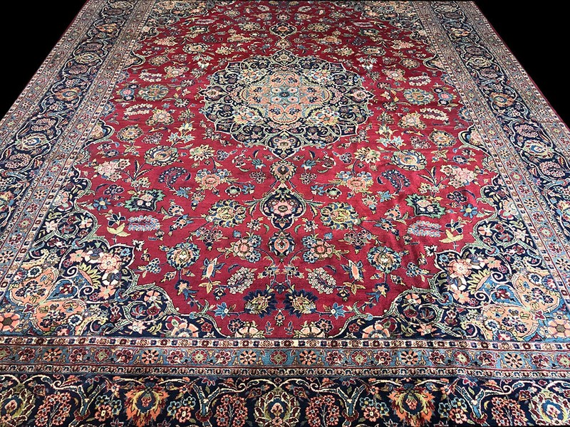 A Must See Antique 11' x 14' Genuine Keshan Rug gallery