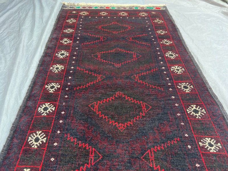 2'10 x 8'10 Vintage Afghan Baluchi Runner Rug Handmade Wool Tribal Area Carpet gallery
