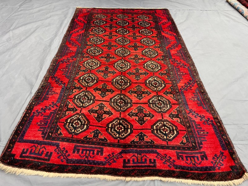 3'7x6'5 ft Vintage Turkmen Bokhara Hand Knotted Oriental Area Rug gallery