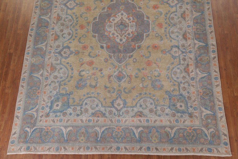 Overdyed 10x13 Floral Traditional Vintage Area Rug Wool Handmade Large Carpet gallery