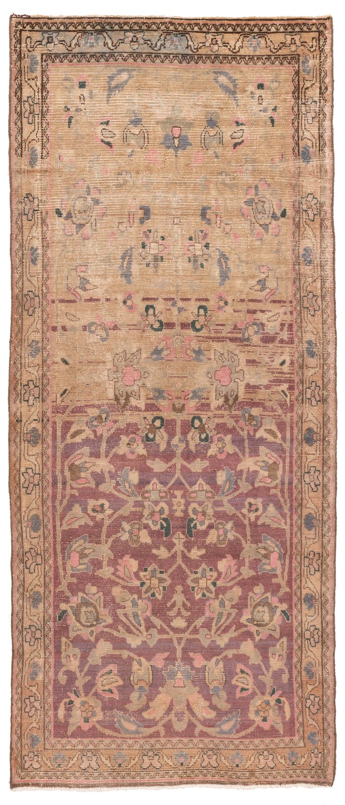 Traditional Vintage Hand-Knotted Area Rug 3'10" x 9'6" Oriental Wool Carpet gallery