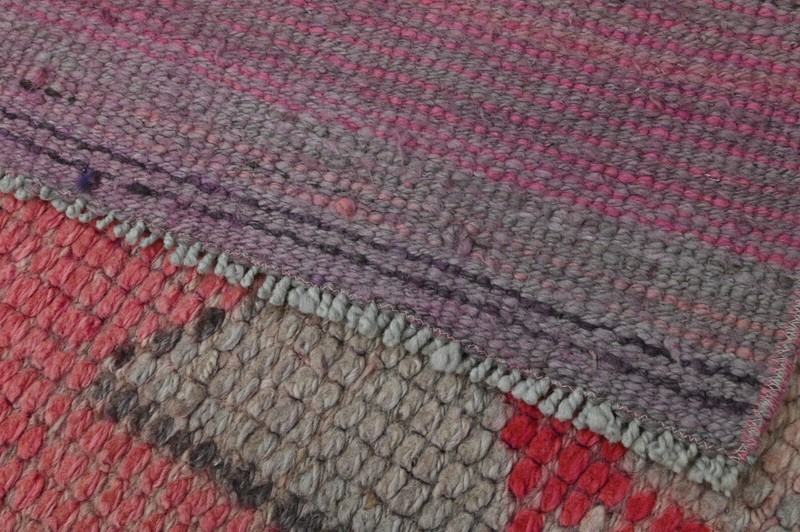 Vintage Turkish Runner Rug 2x10ft PINK Handmade Anatolian Oushak Hallway Wool gallery