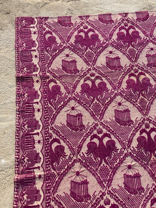 Vintage Handmade Geometric Floral Traditional Wool Area Rug 223x168 cm gallery