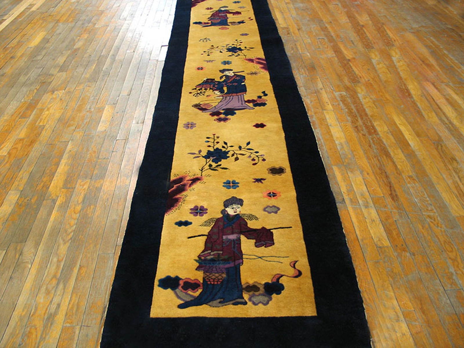 3X16 Antique Chinese Art Deco Wool Area Rug 1920 gallery