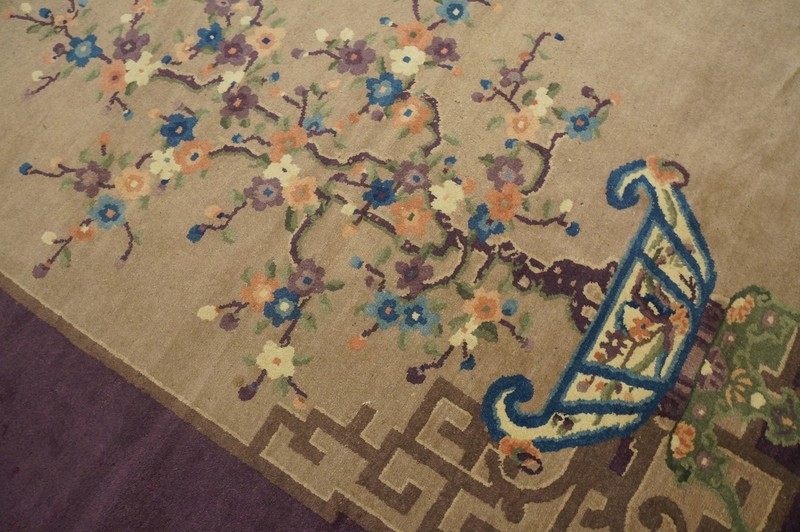 9X12 Antique Chinese Art Deco Wool Area Rug 1925 gallery