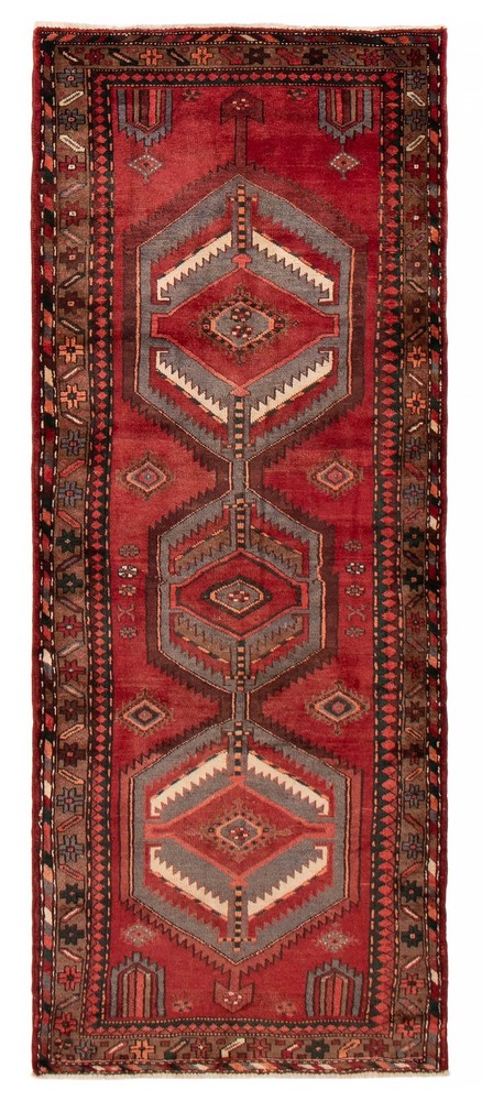 3'8" x 9'6" Vintage Hand-knotted Runner Rug Traditional Oriental Wool Carpet
