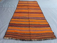 8 X 3.7 ft Vintage Stunning Full Embroidery Tribal Maldari Aimak Soumak Runner