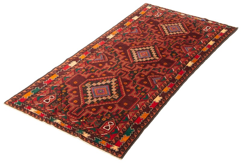 Vintage Hand-Knotted Area Rug 3'7" x 7'0" Traditional Oriental Wool Carpet gallery