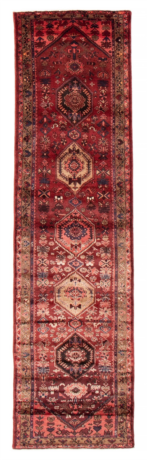 3'4" x 10'2" Vintage Hand-knotted Runner Rug Traditional Oriental Wool Carpet gallery