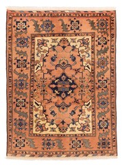 Vintage 4’11” x 6’5″ Traditional Hand Knotted Vegetable Dye Wool Area Rug
