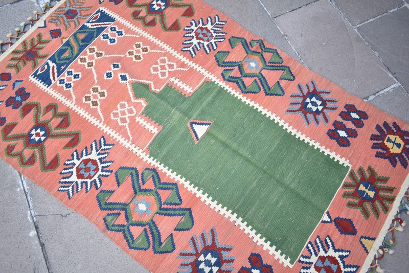 Vintage Turkish Rug 40'' x 66'' Anatolian Kayseri Prayer Rug Home Decor Wool Rug gallery