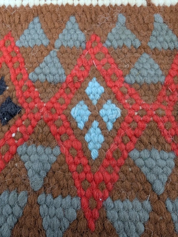 22.5 X 10 Inch Vintage Kilim? Balisht? Hand Loomed / Knotted Prayer Mat Runner gallery