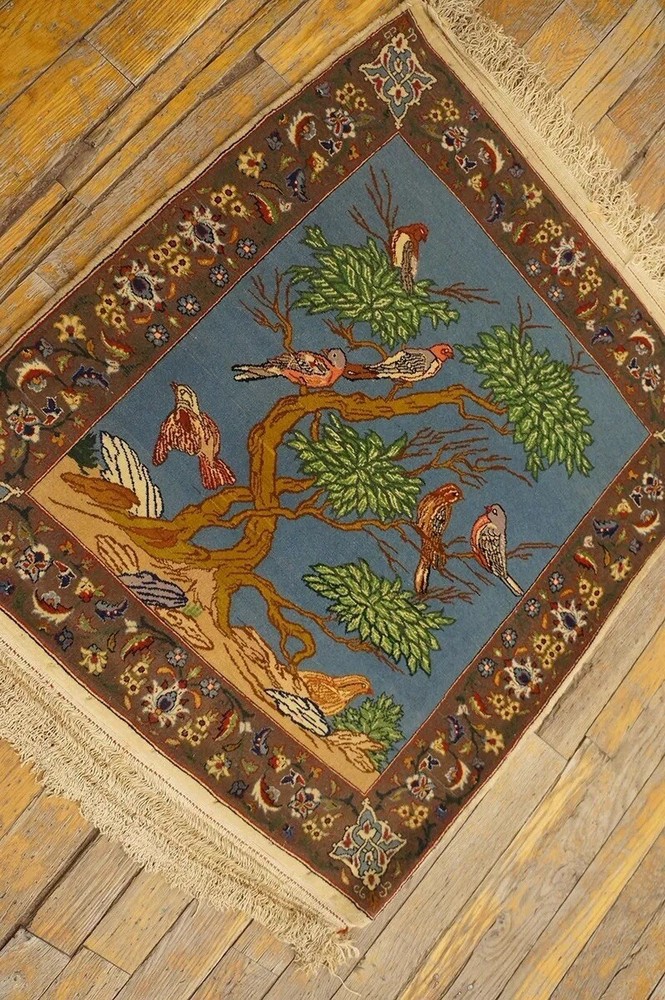 Esfahann Pictorial Wool And Silk .