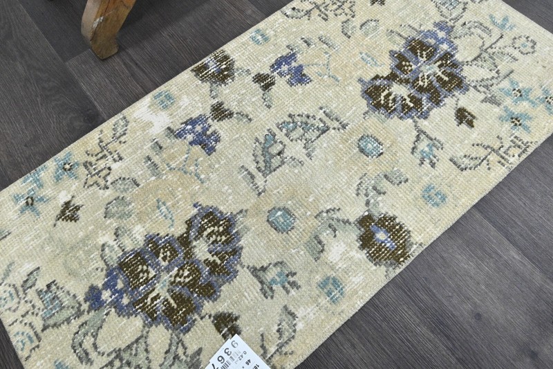 Oushak Turkish Doormat Rug 2x3 BEIGE Anatolian Handmade Vintage Small Kilim Rug gallery