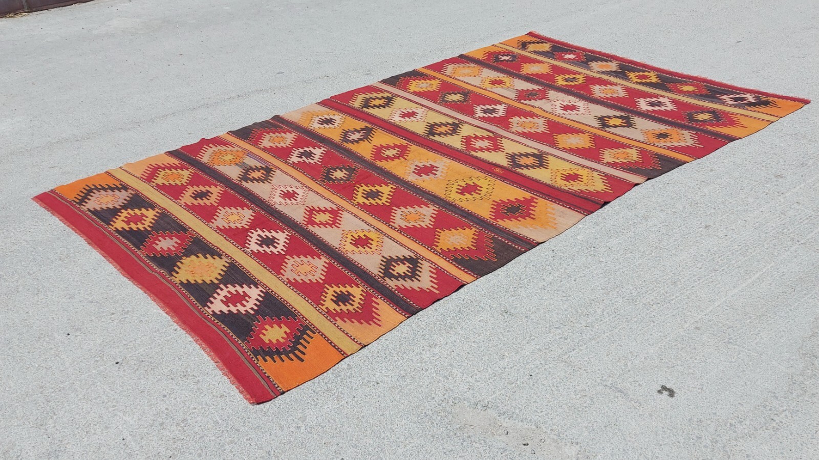 7X12 Antique Rug American Vintage Rug Natural Hand Wool Rug Large Oushak Rug gallery
