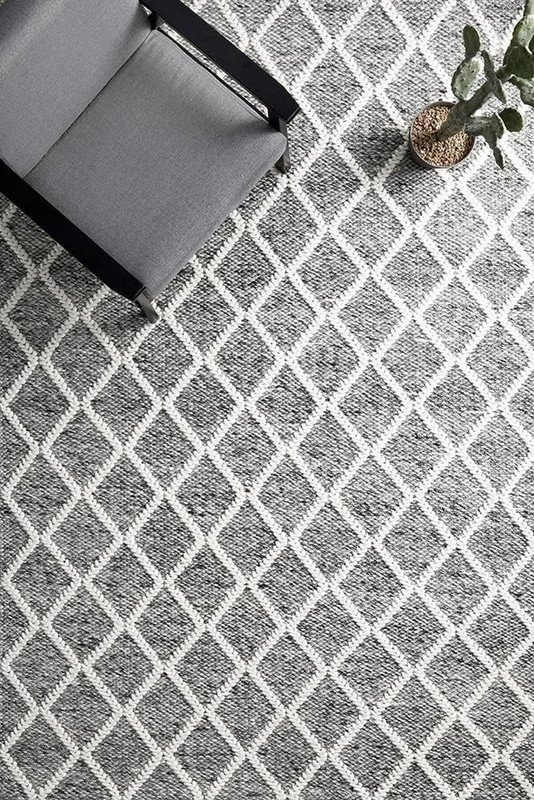 Huxley Hand Loomed Rug, 225 Cm Length X 155 Cm Width, Grey gallery