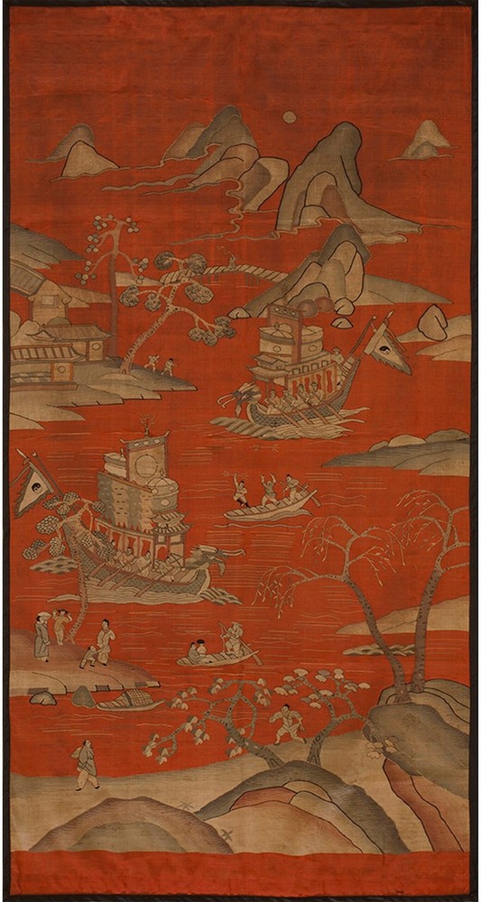2X3 Antique Chinese Textile Arts Wool Area Rug 1830