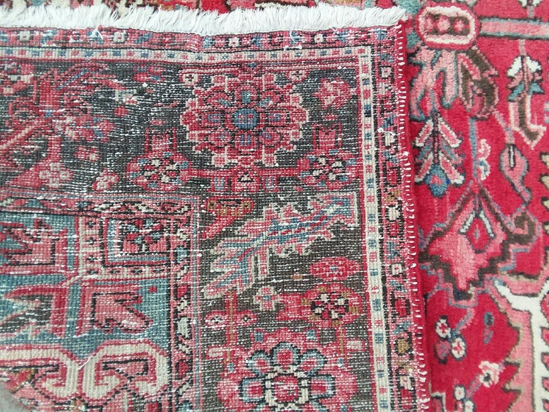 SUPERB Oriental Antique Serapi Heriz Hand knotted full pile 13' by10' gallery