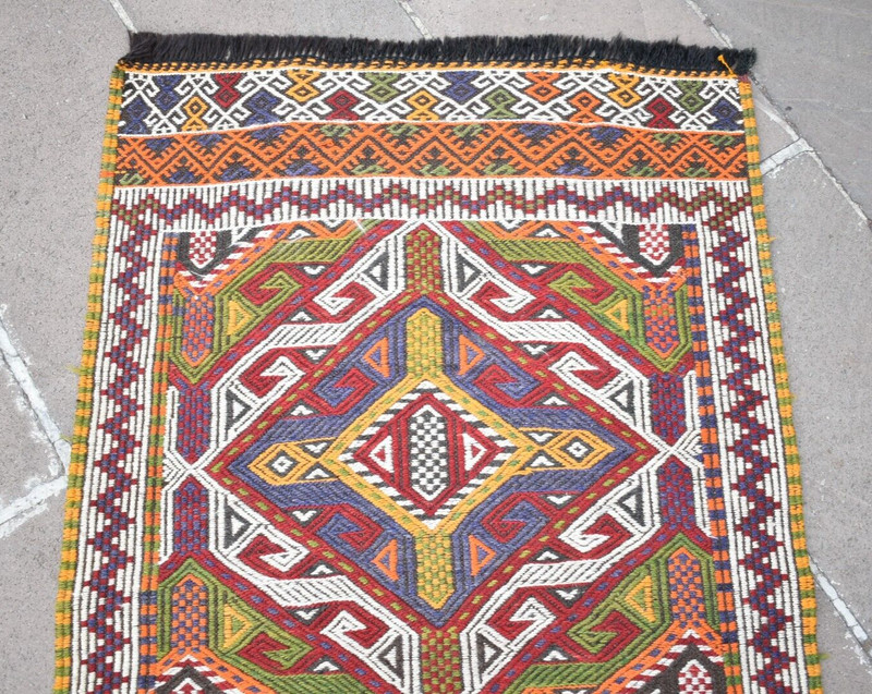 Vintage Turkish Rug 31'' x 52'' Anatolian Taurus Mountain Rug Nomadic Woven Rug gallery