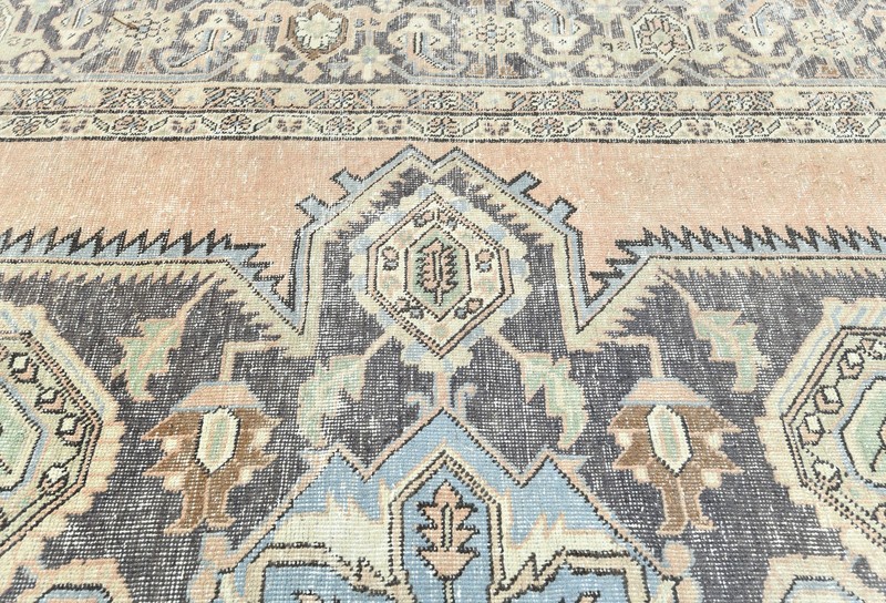 Antique Vintage Distressed Oriental Rug Classic Floral Design Carpet 8'6X12'4 ft gallery