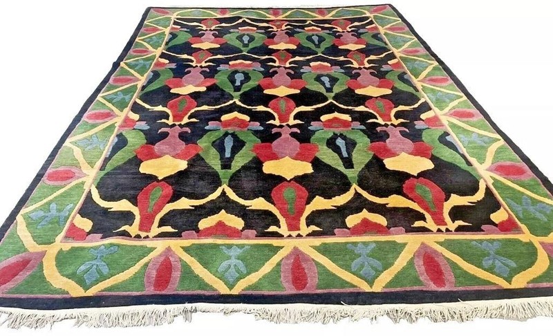 Vintage Rug Modern Tufenkian Tibetan William Morris Arts & Crafts Design gallery