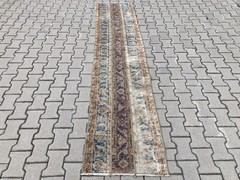 Brown rug, Turkish rug, Vintage Rug, Patchwork rug, Runner rug, 2.1 x 10 ft