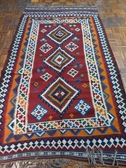 Qaushgai Kilim, 5’0 x 8’11″/153 x 272 cm., ca. 1885