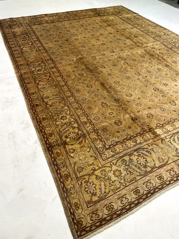 Antique Oriental Hand-Knotted Wool Area Rug Beige/Brown/Green 9'4" x 12'6" gallery